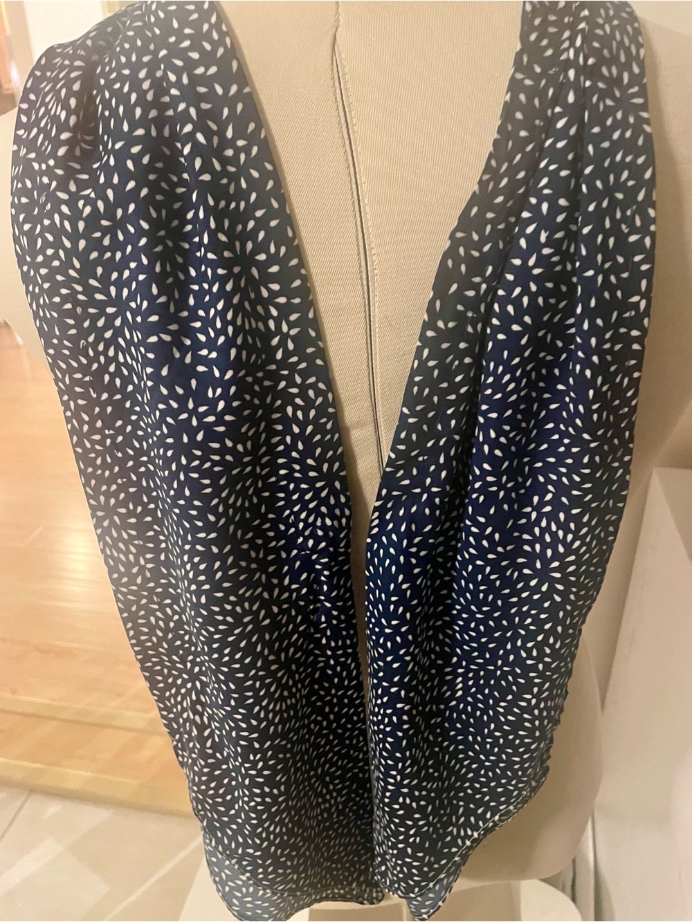 Ascot Navy Blue with a White Teardrop Design by Sacho